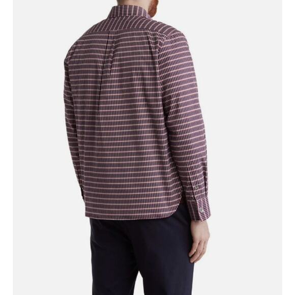 CONSTRUCT Men's Micro Plaid Fleece Lined Shirt Jacket Small Long Sleeve NWOT - Picture 3 of 11